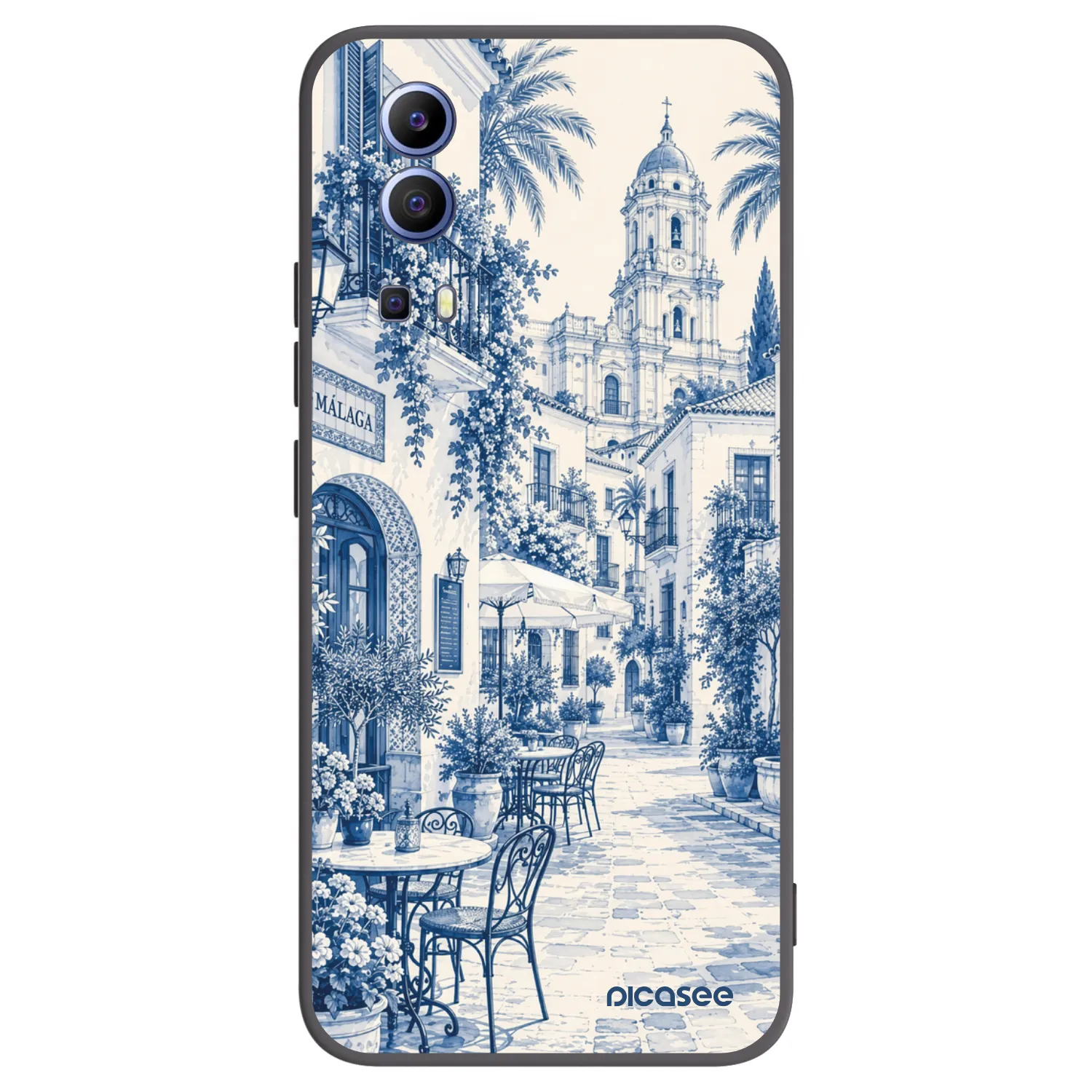Picasee silikonski črni ovitek za Vivo Y52 5G - Calle Azul