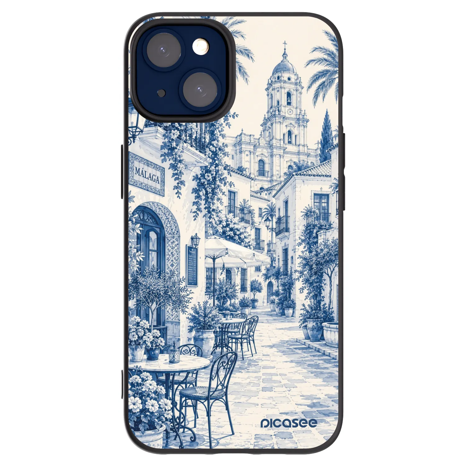 Picasee silikonski črni ovitek za Apple iPhone 14 - Calle Azul