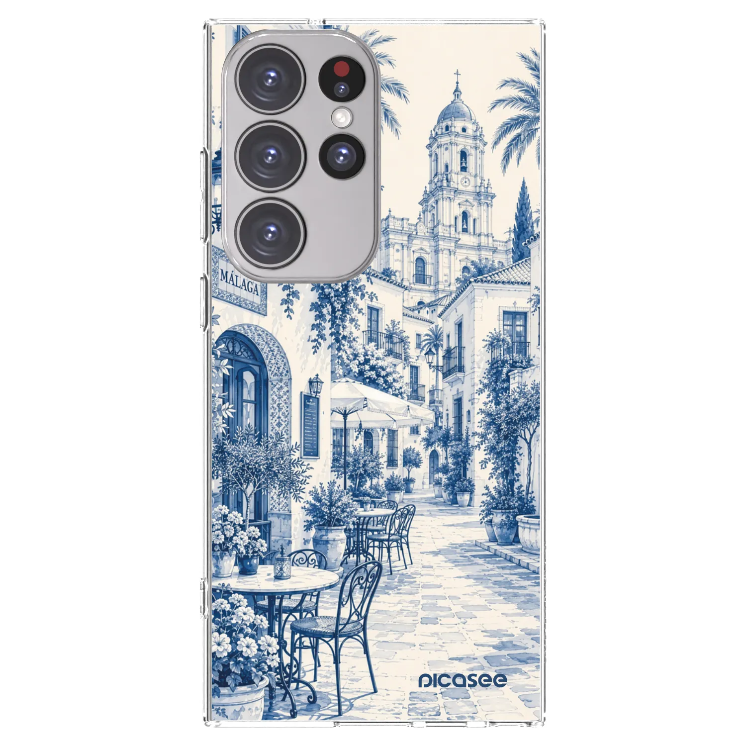 Picasee silikonski prozorni ovitek za Samsung Galaxy S23 Ultra 5G - Calle Azul