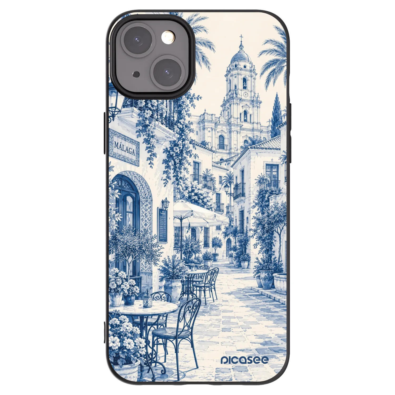 Picasee silikonski črni ovitek za Apple iPhone 15 Plus - Calle Azul