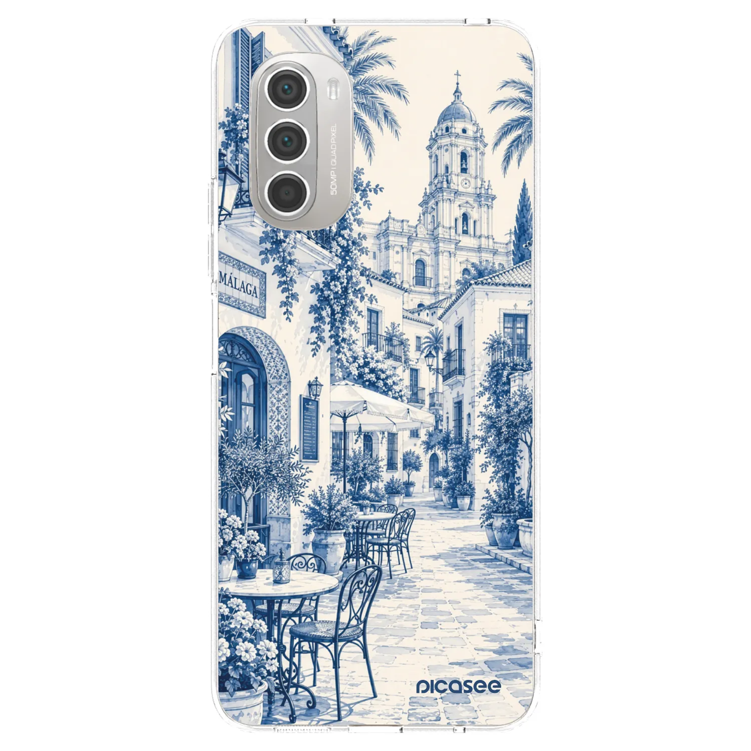 Picasee silikonski prozorni ovitek za Motorola Moto G51 - Calle Azul
