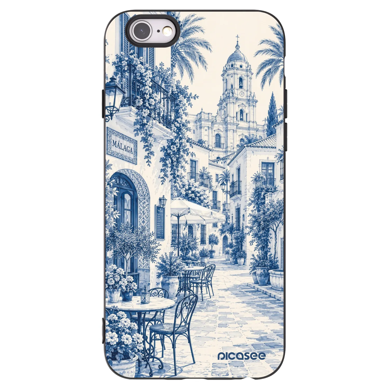 Picasee silikonski črni ovitek za Apple iPhone 6/6S - Calle Azul