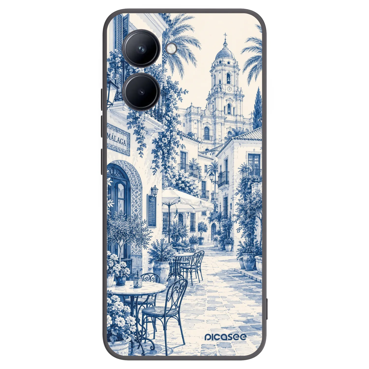 Picasee silikonski črni ovitek za Realme C33 (2023) - Calle Azul