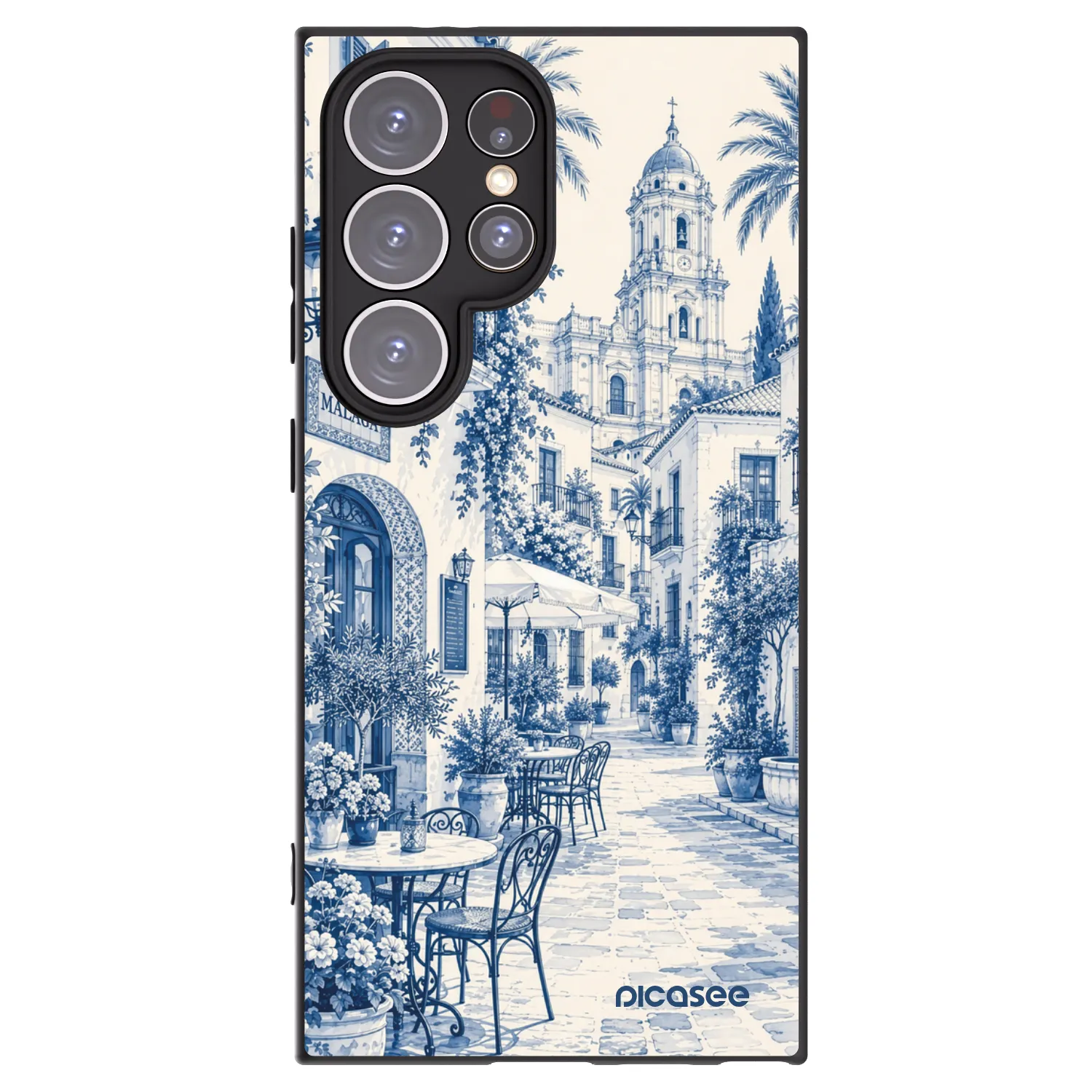 Picasee silikonski črni ovitek za Samsung Galaxy S24 Ultra S928B 5G - Calle Azul