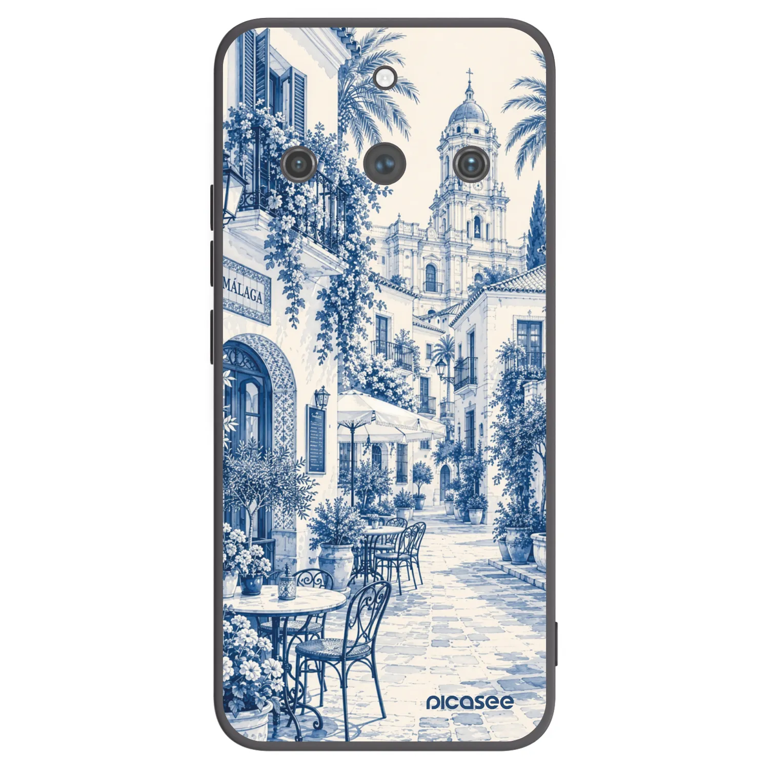 Picasee silikonski črni ovitek za Realme 11 Pro+ - Calle Azul