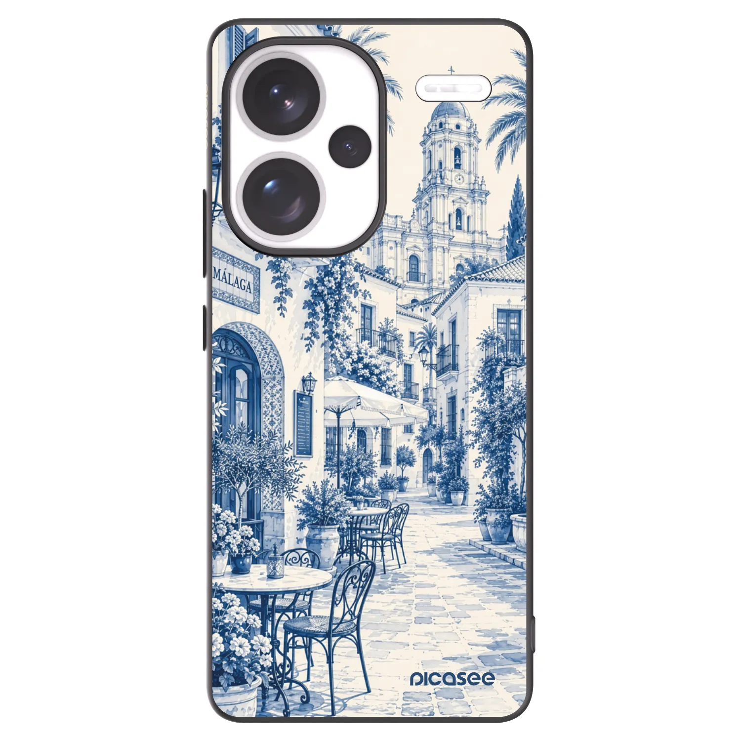 Picasee silikonski črni ovitek za Xiaomi Redmi Note 13 Pro+ 5G - Calle Azul