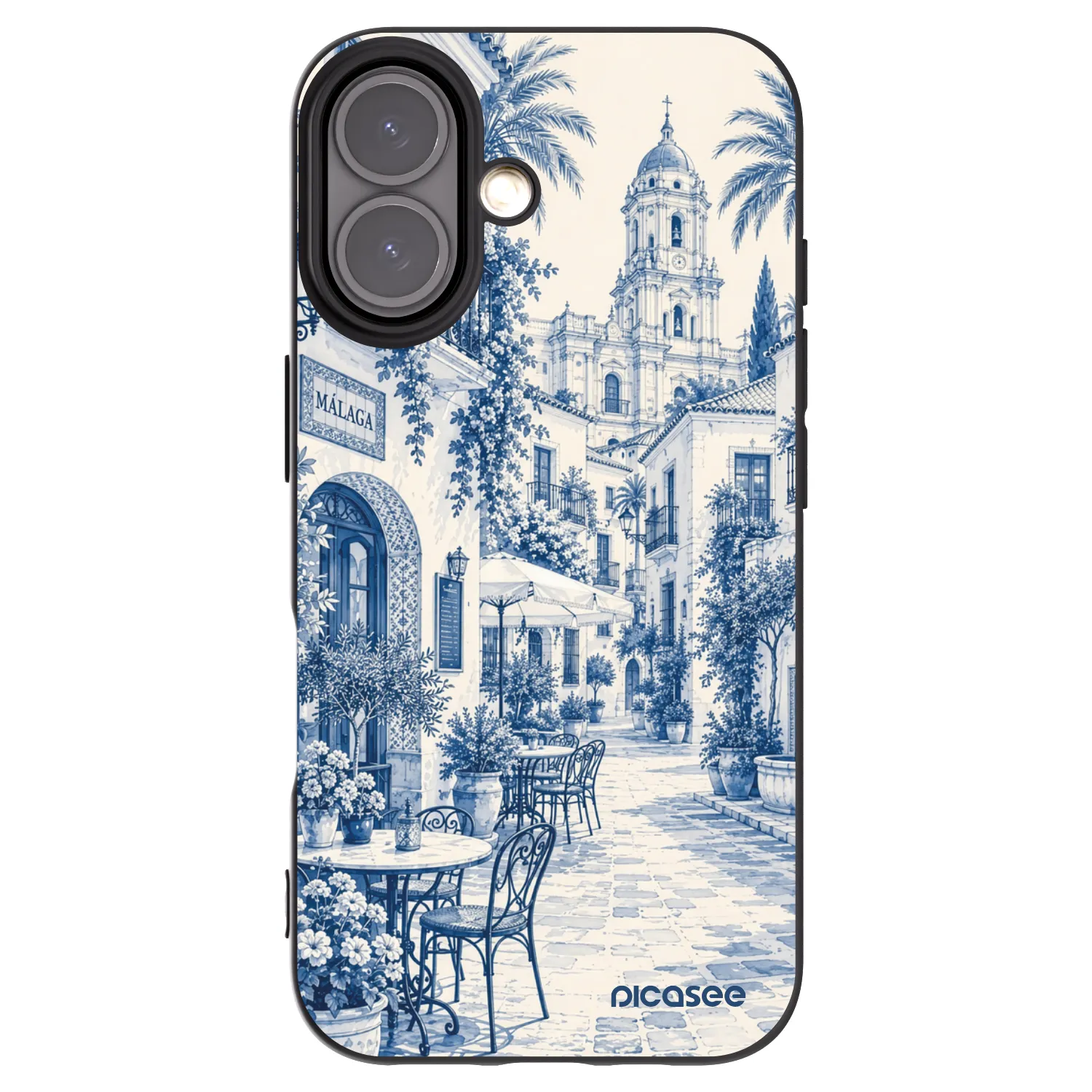 Picasee silikonski črni ovitek za Apple iPhone 16 - Calle Azul