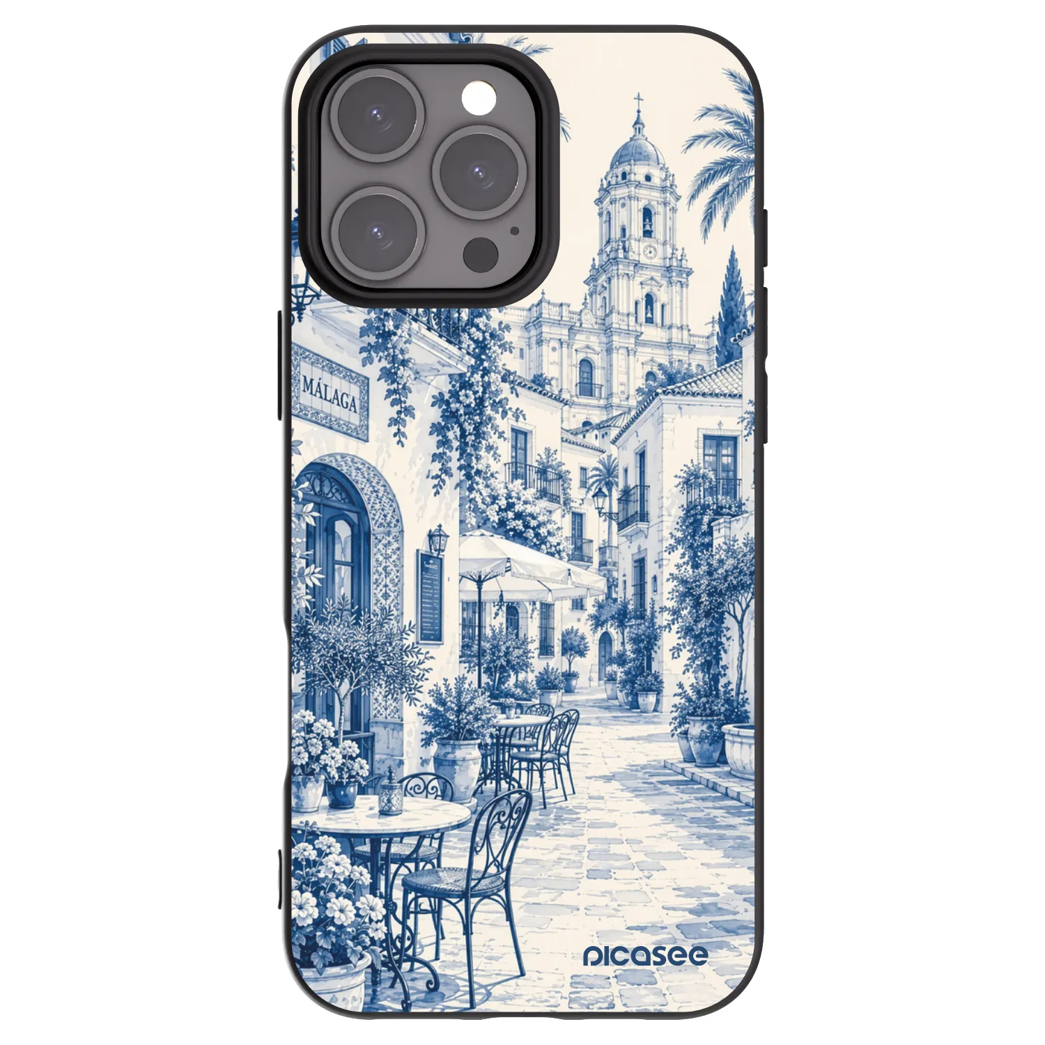 Picasee silikonski črni ovitek za Apple iPhone 16 Pro Max - Calle Azul