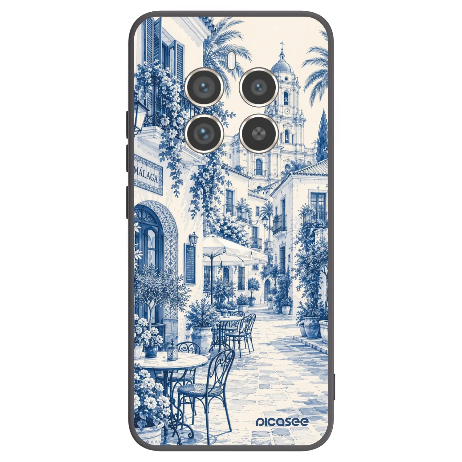 Picasee silikonski črni ovitek za Realme 12 Pro 5G - Calle Azul
