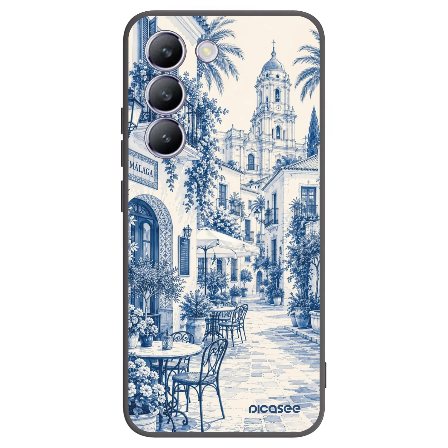 Picasee silikonski črni ovitek za Vivo V40 SE 5G - Calle Azul
