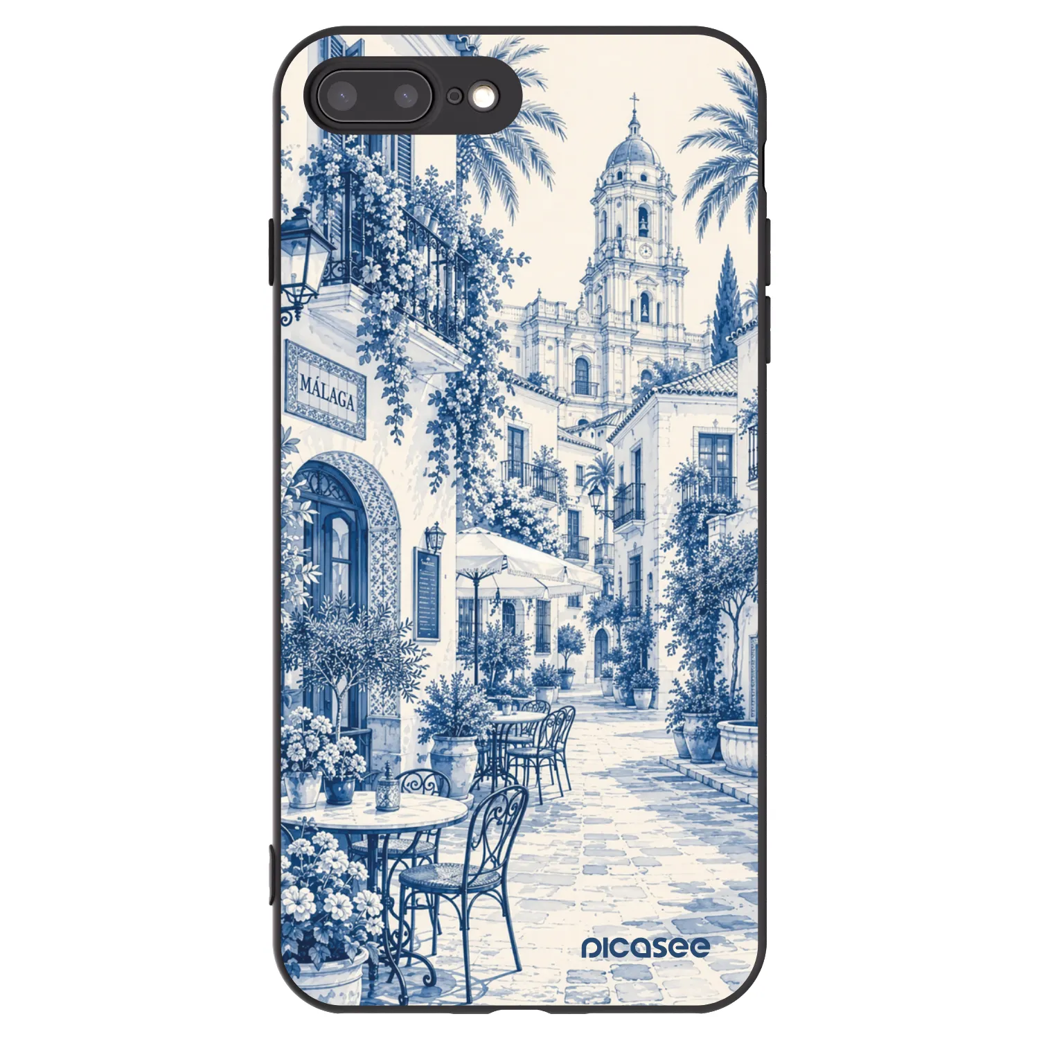 Picasee silikonski črni ovitek za Apple iPhone 8 Plus - Calle Azul