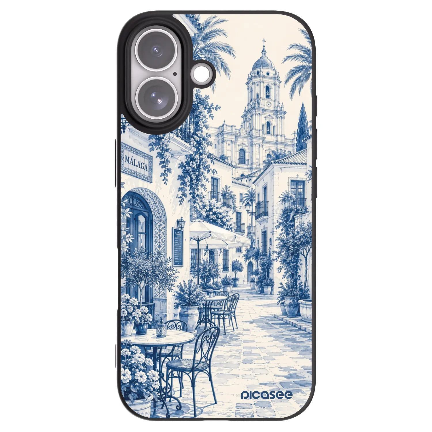 Picasee silikonski črni ovitek za Apple iPhone 17 - Calle Azul