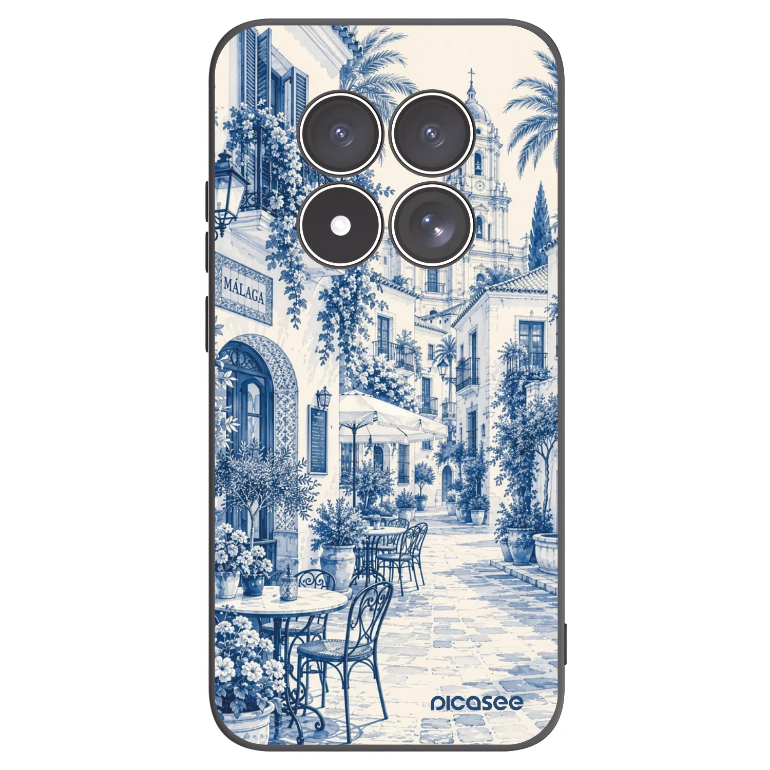 Picasee silikonski črni ovitek za Xiaomi Redmi Note 15 Pro 5G - Calle Azul
