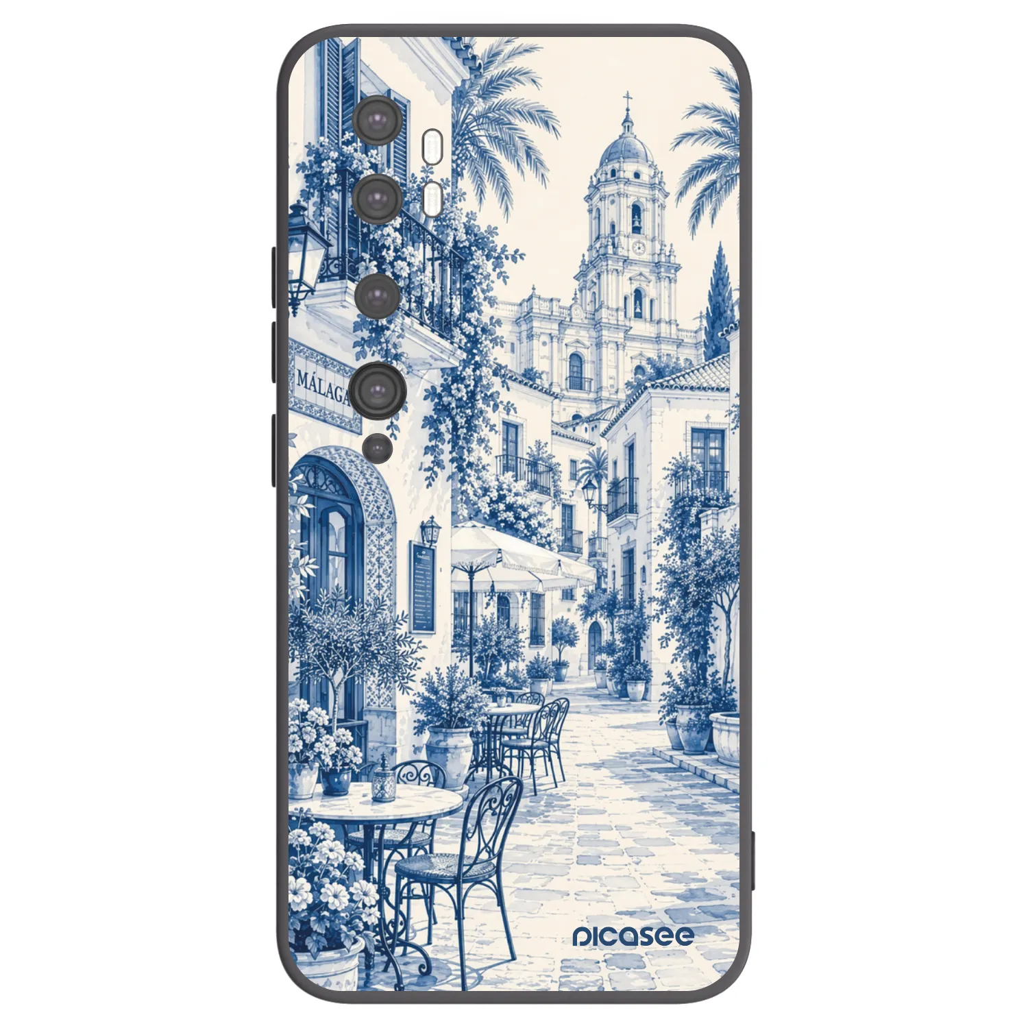 Picasee silikonski črni ovitek za Xiaomi Mi Note 10 (Pro) - Calle Azul