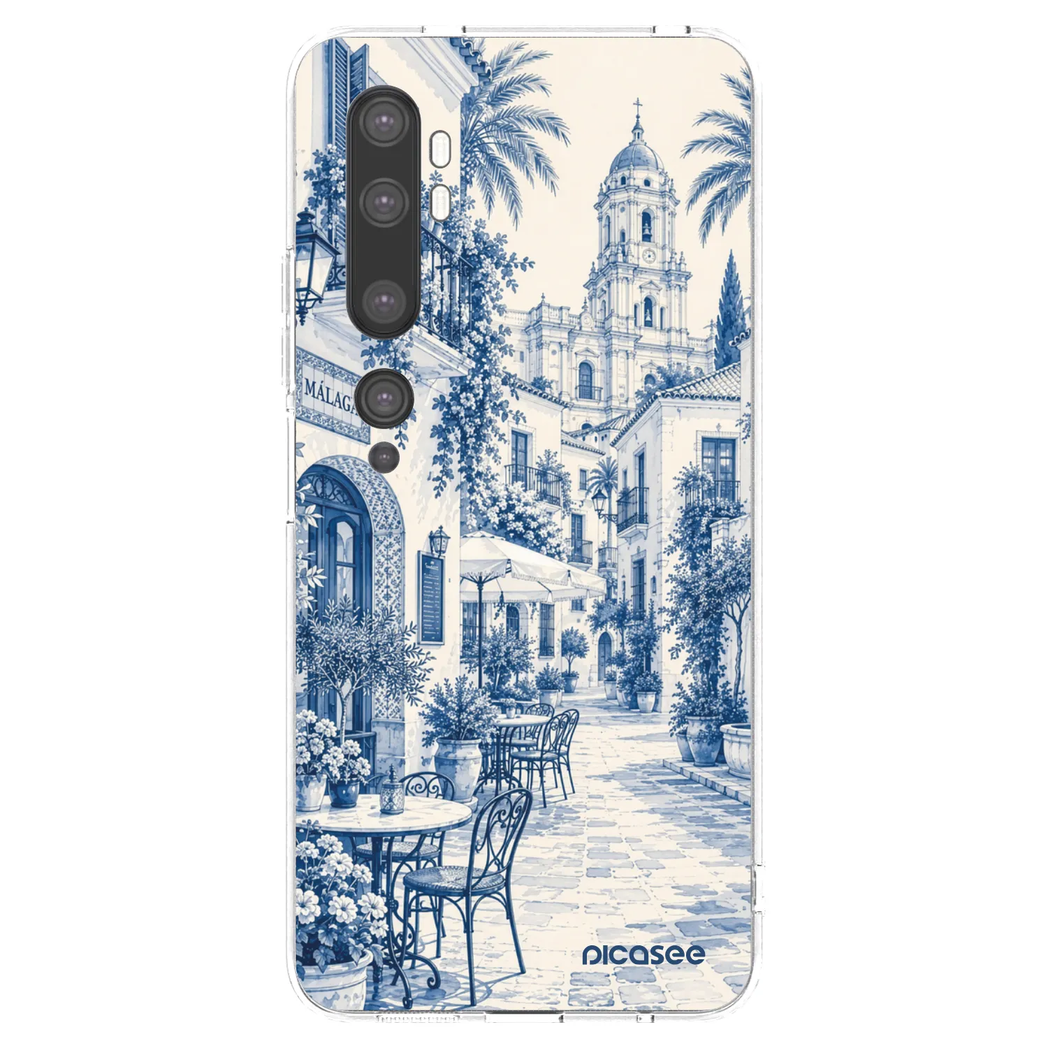 Picasee silikonski prozorni ovitek za Xiaomi Mi Note 10 (Pro) - Calle Azul