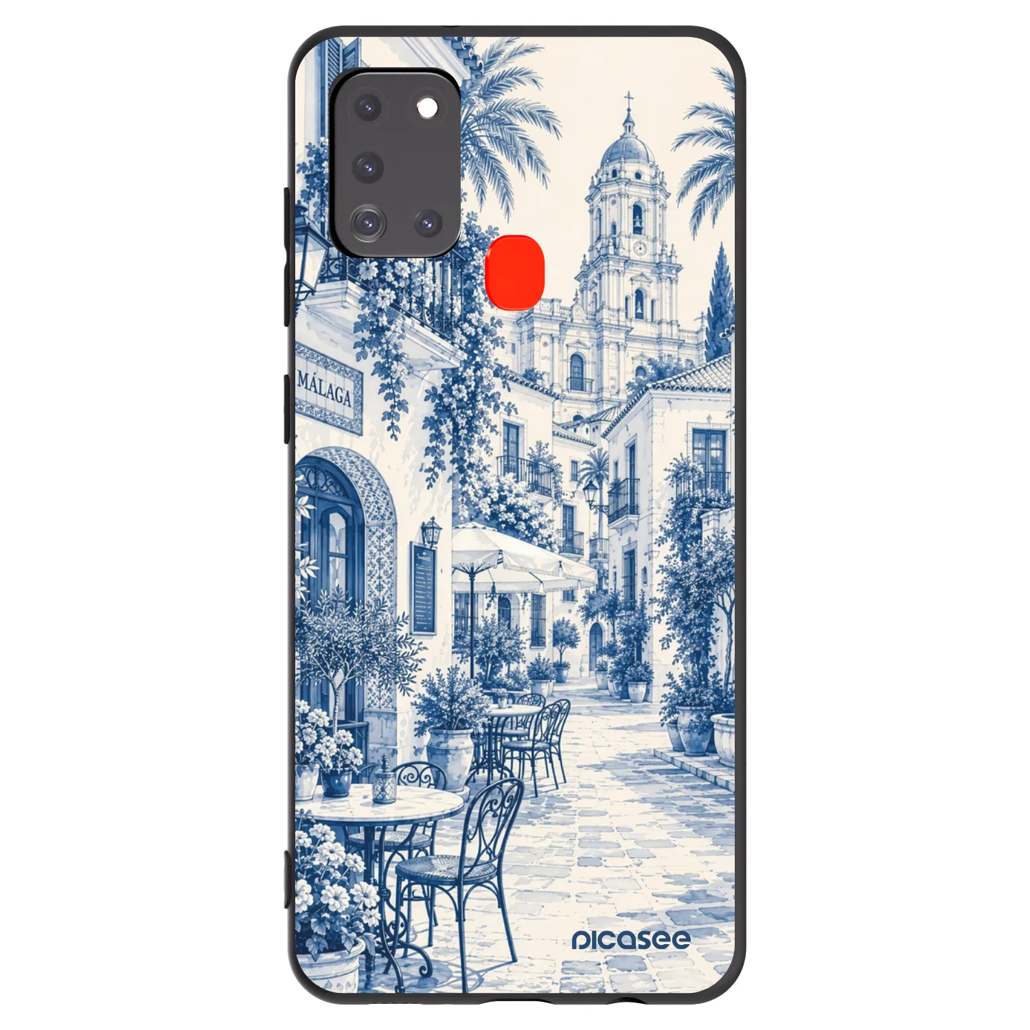 Picasee silikonski črni ovitek za Samsung Galaxy A21s - Calle Azul