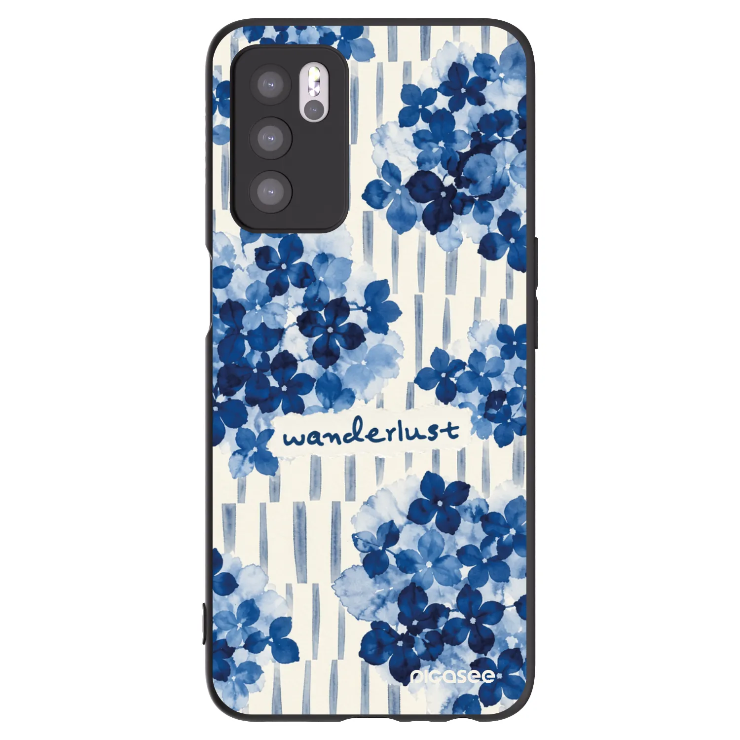 Picasee silikonski črni ovitek za OPPO A16 - Azorea