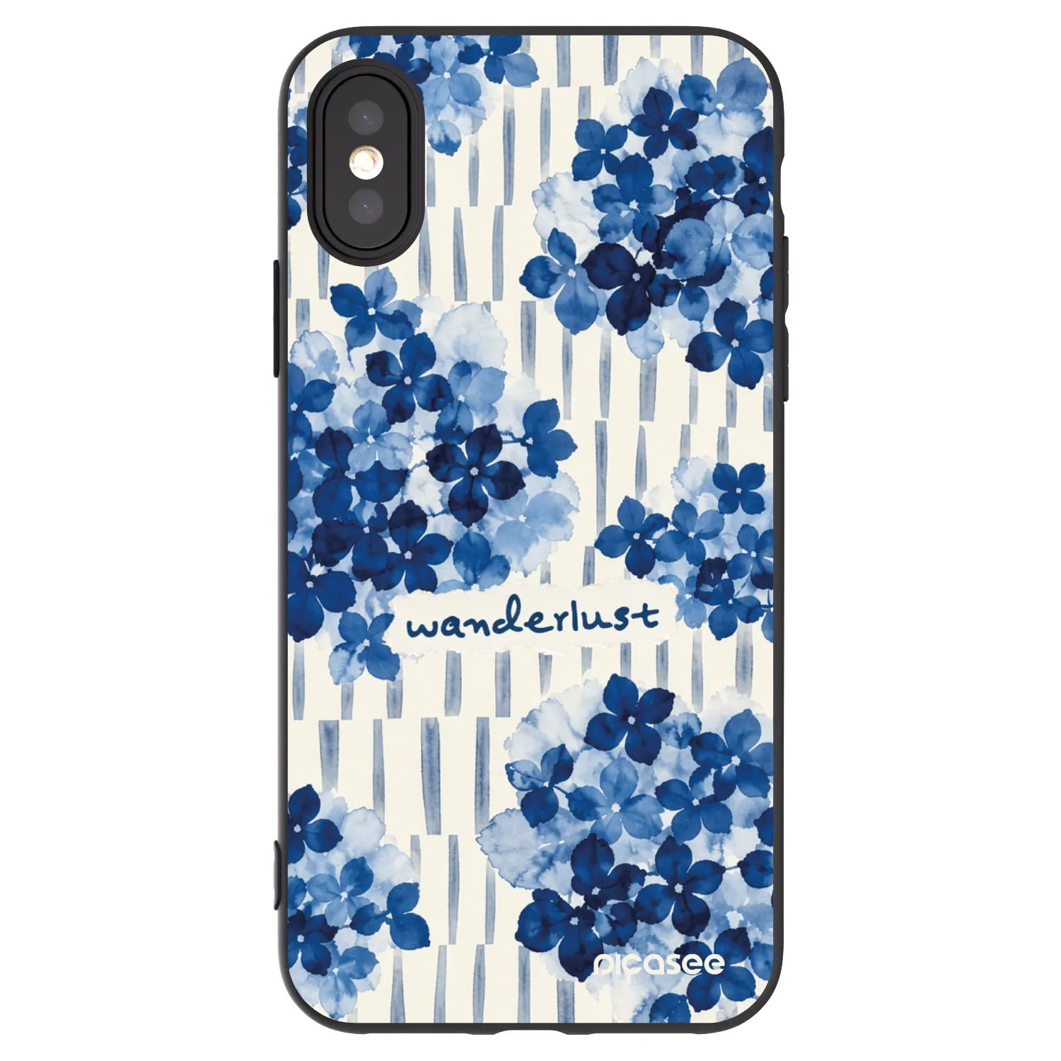 Picasee silikonski črni ovitek za Apple iPhone X/XS - Azorea