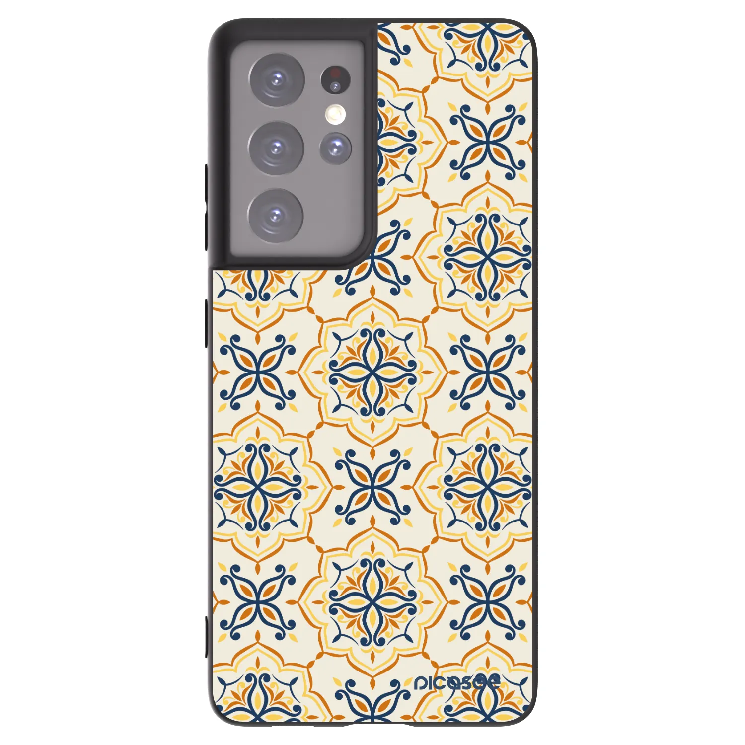 Picasee silikonski črni ovitek za Samsung Galaxy S21 Ultra 5G G998B - Majolica