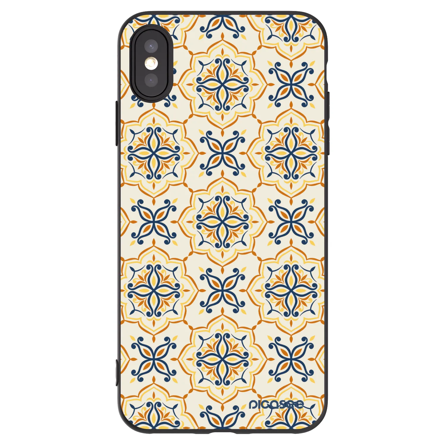 Picasee silikonski črni ovitek za Apple iPhone XS Max - Majolica