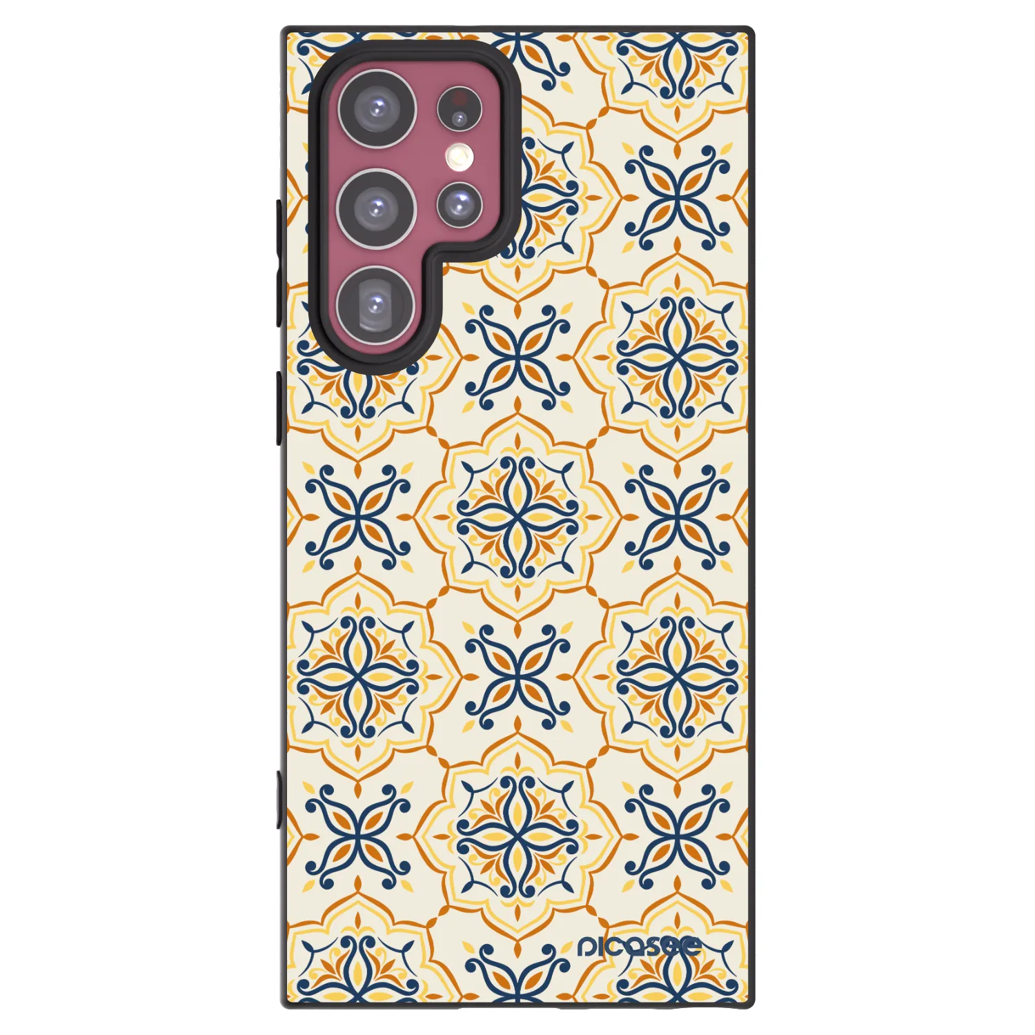 Picasee silikonski črni ovitek za Samsung Galaxy S22 Ultra 5G - Majolica