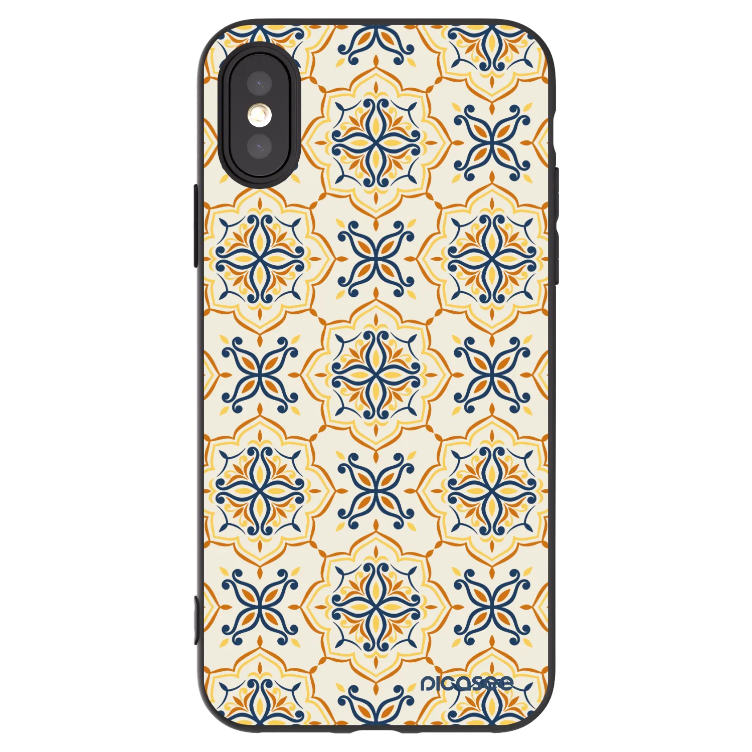 Picasee silikonski črni ovitek za Apple iPhone X/XS - Majolica