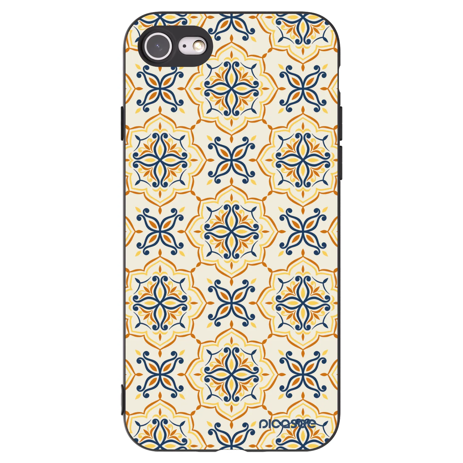 Picasee silikonski črni ovitek za Apple iPhone 8 - Majolica