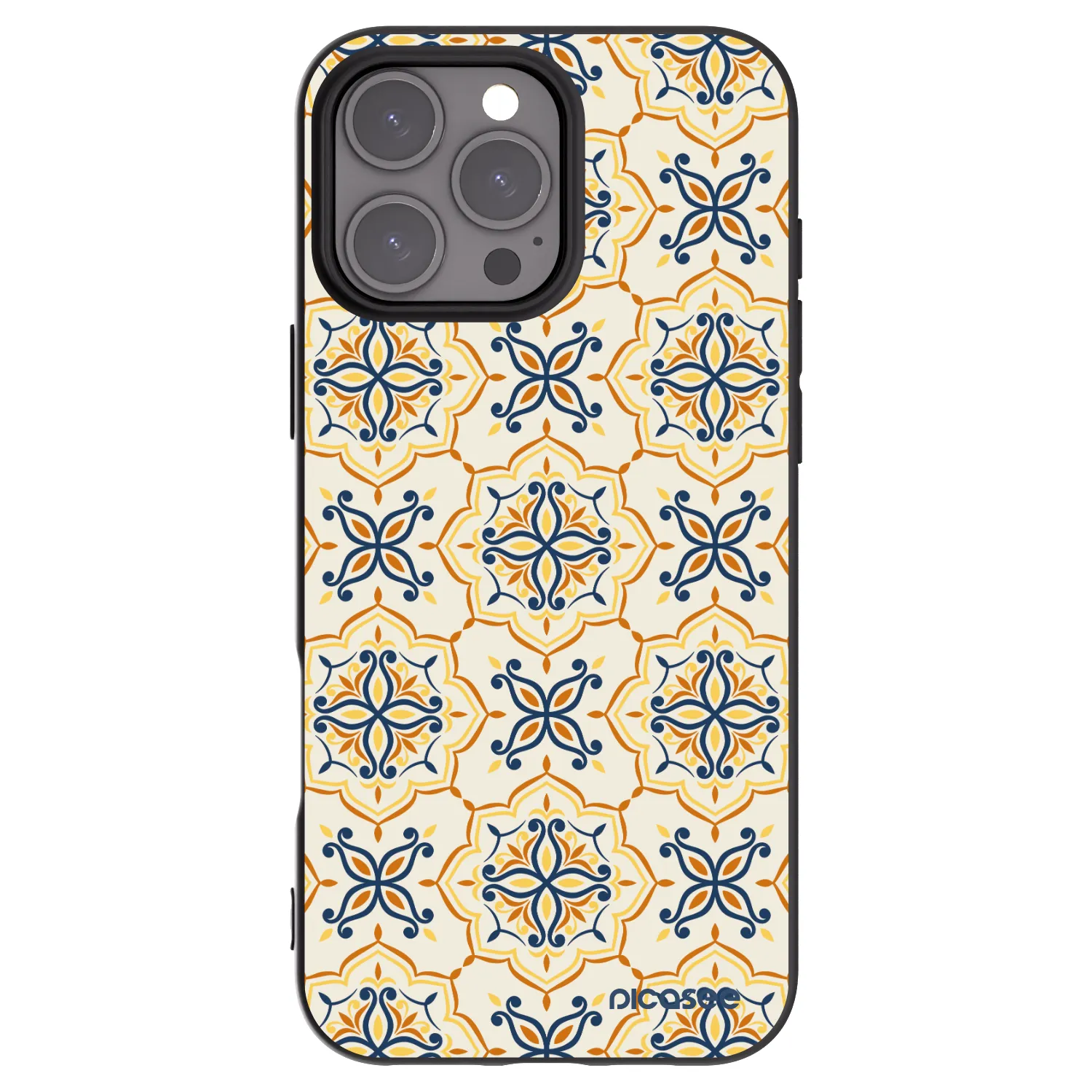 Picasee silikonski črni ovitek za Apple iPhone 16 Pro Max - Majolica