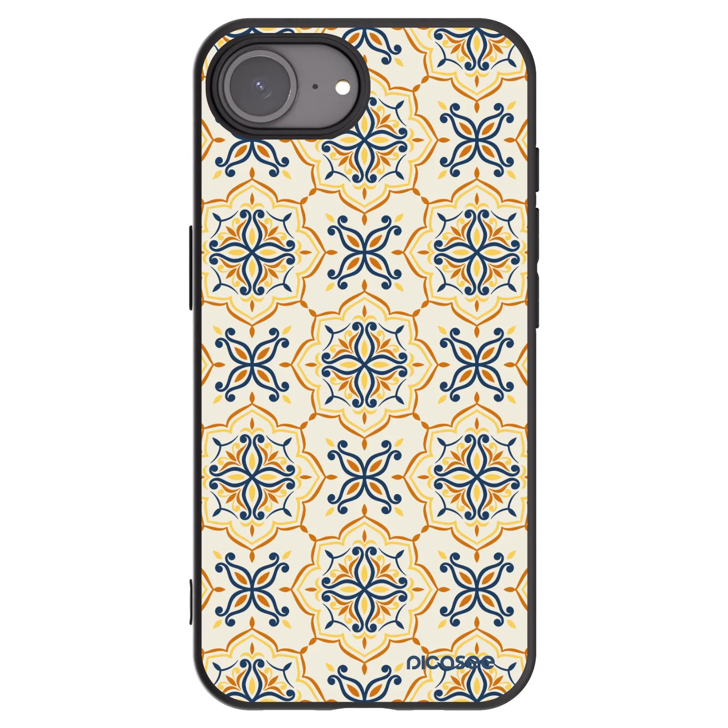 Picasee silikonski črni ovitek za Apple iPhone 16e - Majolica