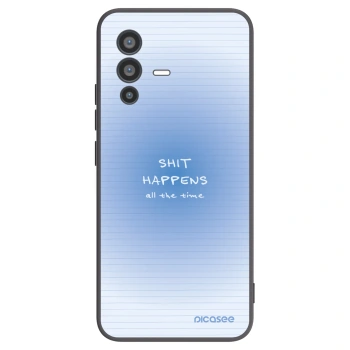 Picasee silikonski črni ovitek za Vivo V23 5G - Oops Memo