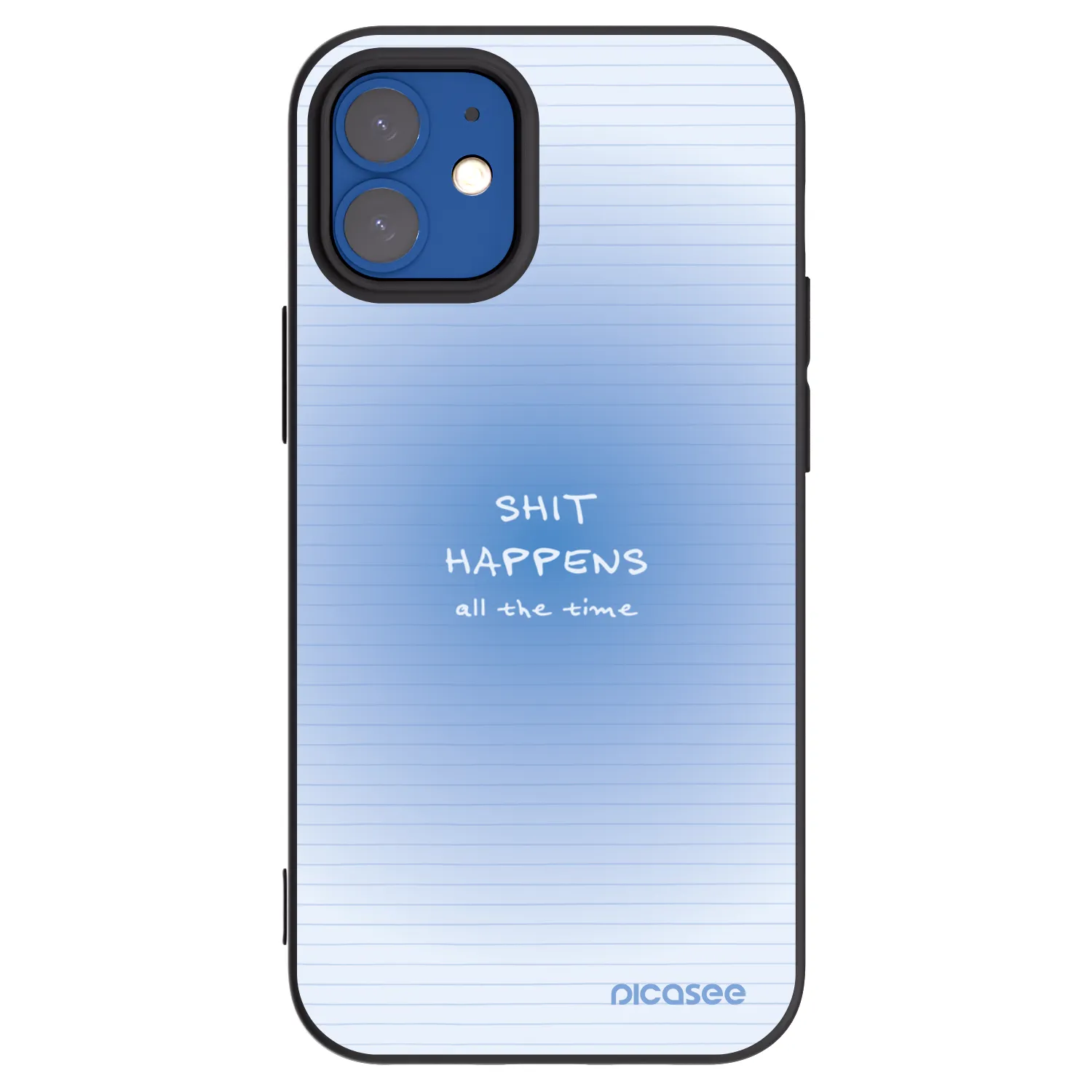 Picasee silikonski črni ovitek za Apple iPhone 12 mini - Oops Memo