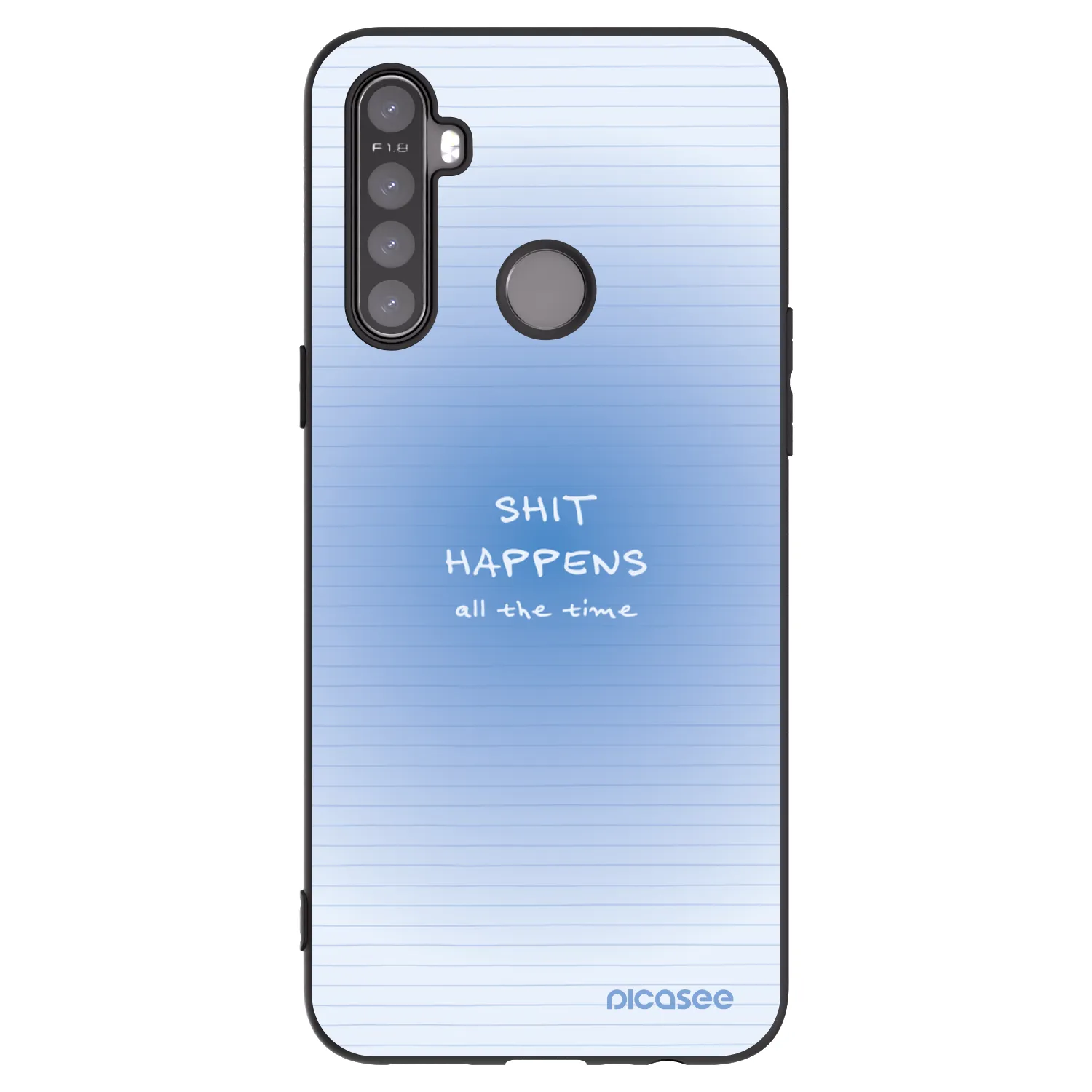 Picasee silikonski črni ovitek za Realme 6i - Oops Memo