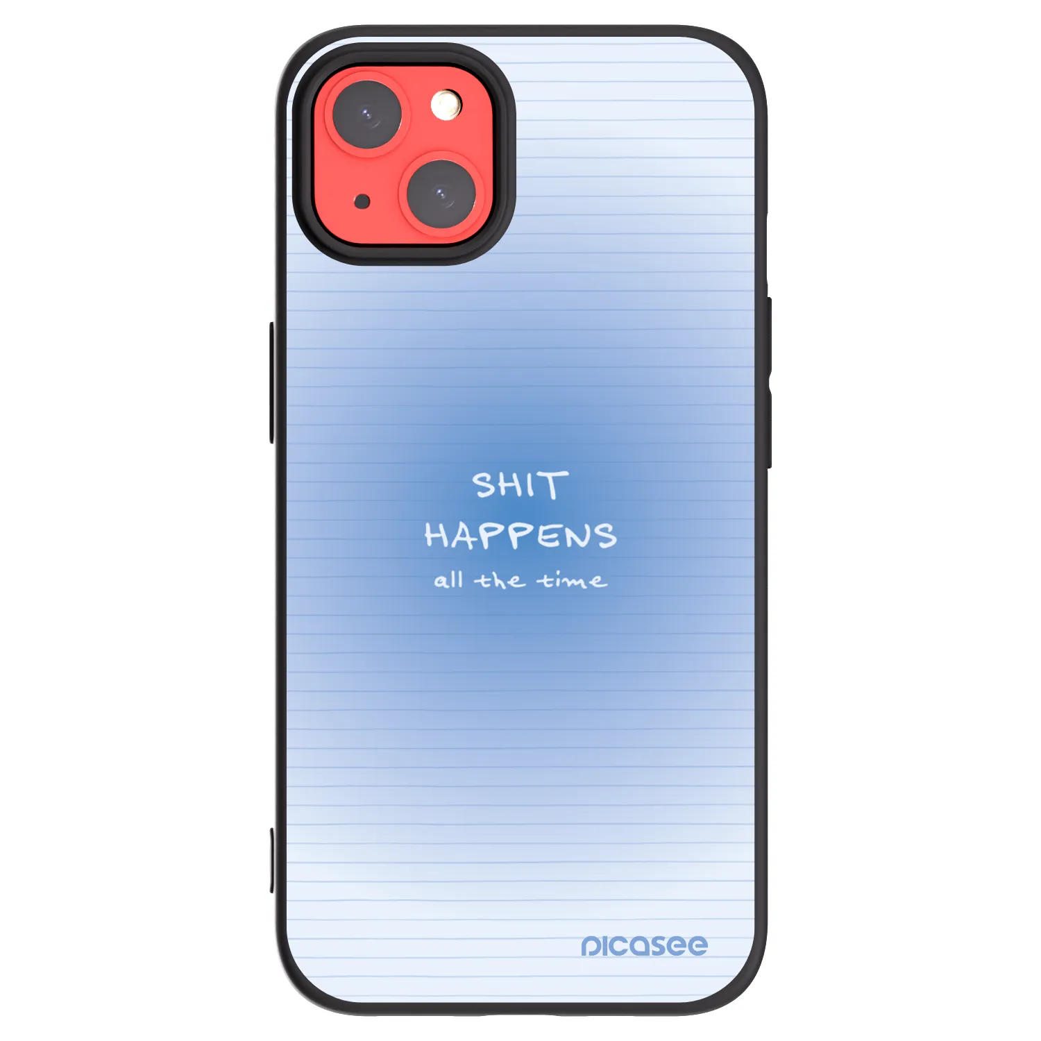 Picasee silikonski črni ovitek za Apple iPhone 13 - Oops Memo