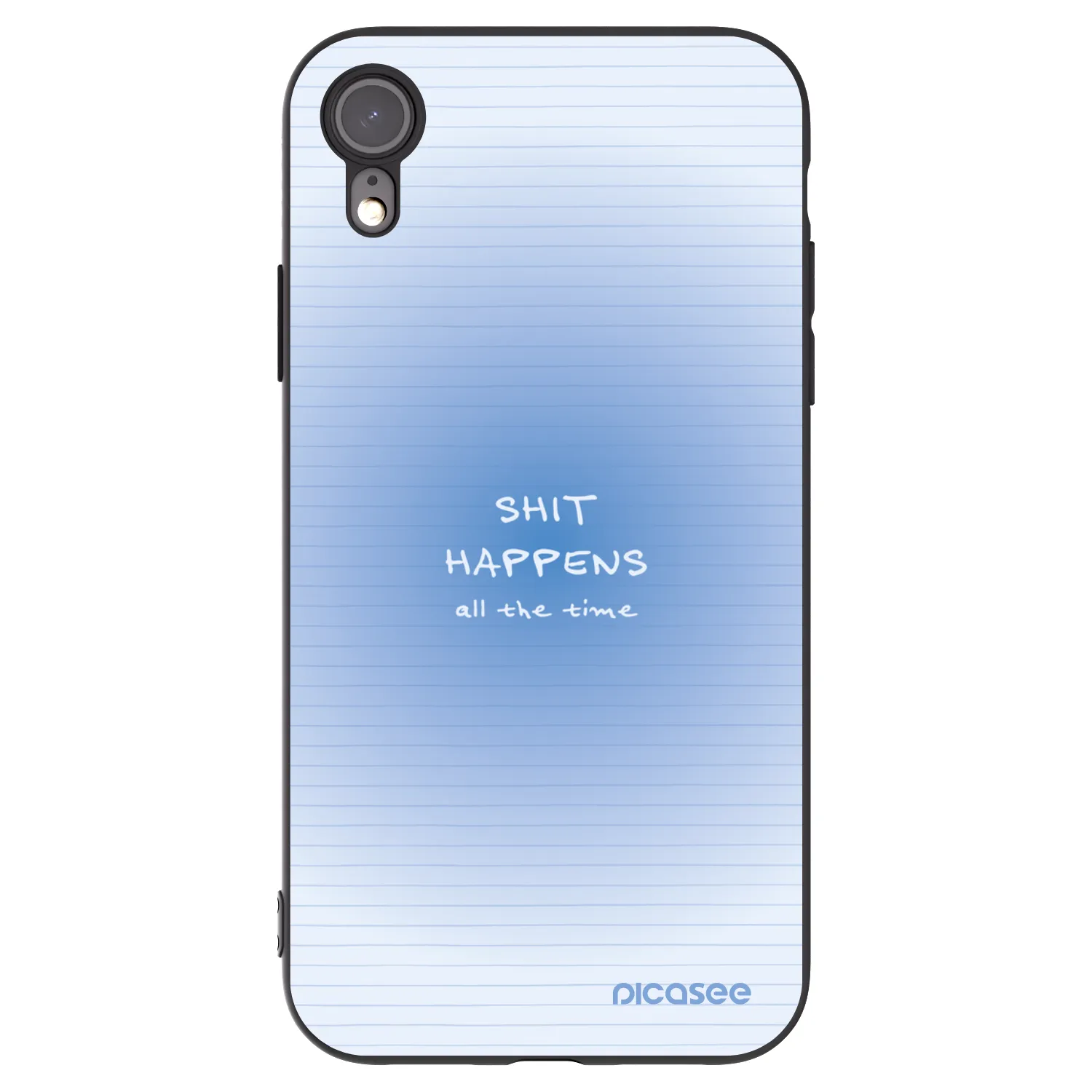 Picasee silikonski črni ovitek za Apple iPhone XR - Oops Memo