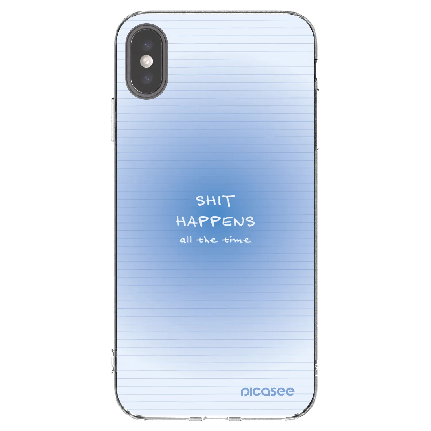 Picasee silikonski prozorni ovitek za Apple iPhone XS Max - Oops Memo