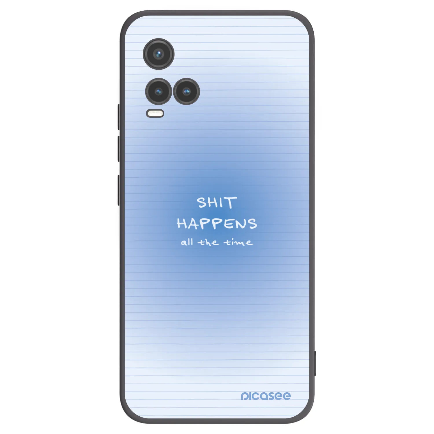 Picasee silikonski črni ovitek za Vivo Y33s - Oops Memo