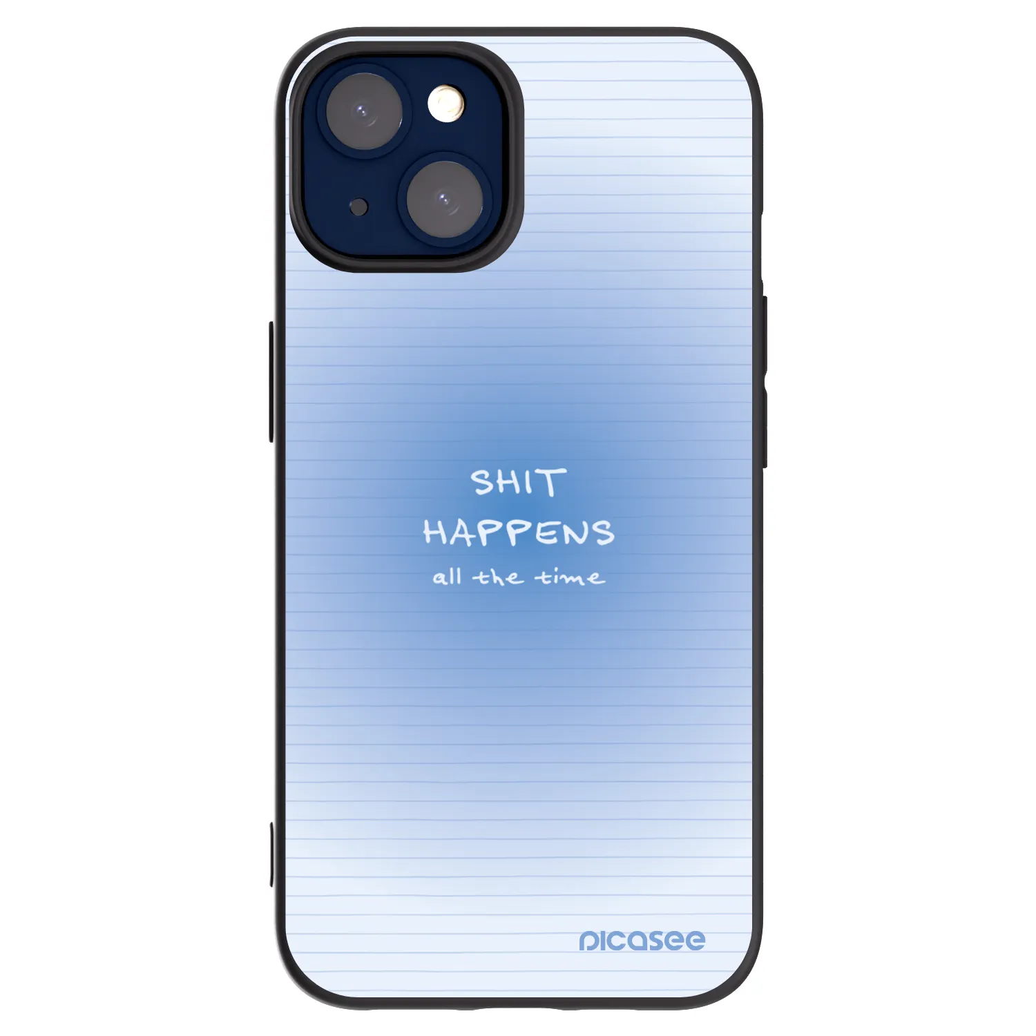 Picasee silikonski črni ovitek za Apple iPhone 14 - Oops Memo