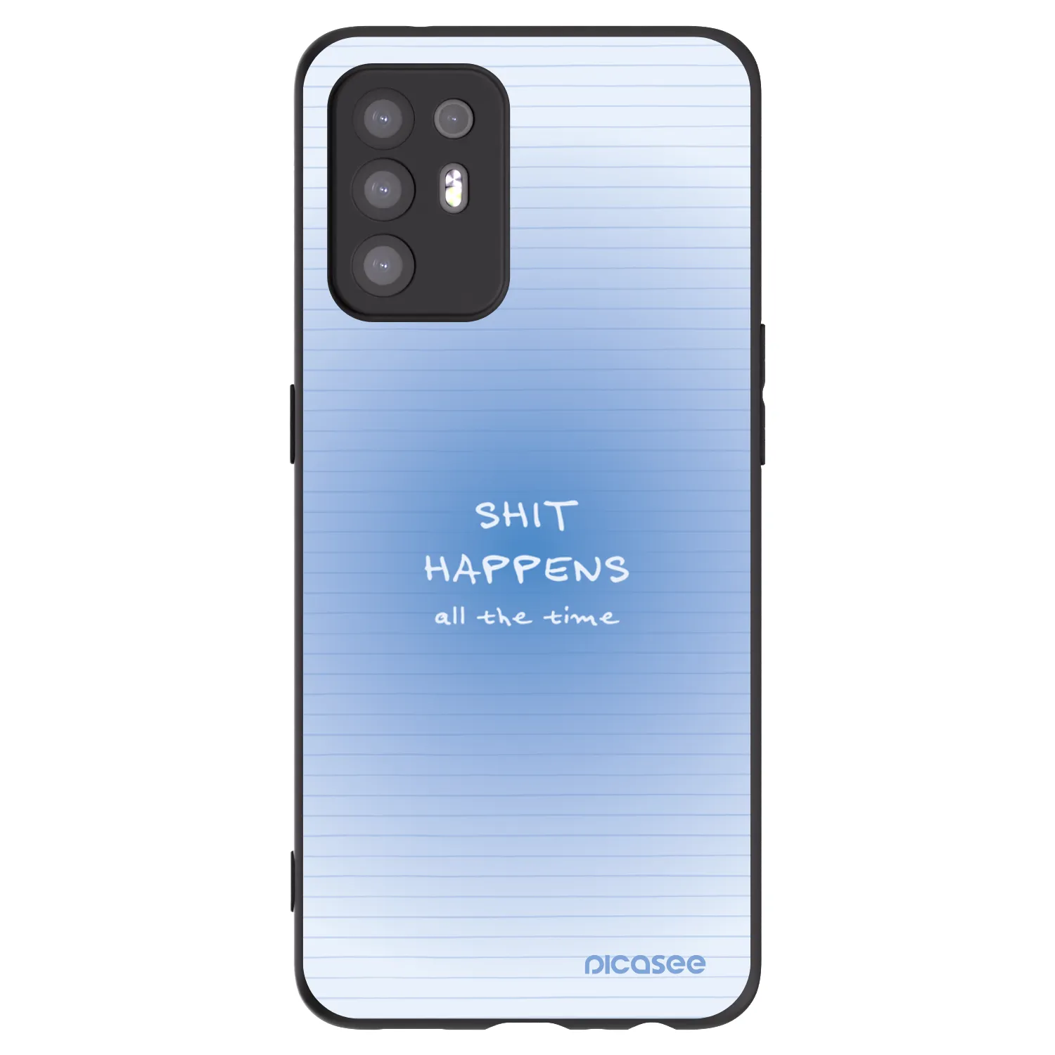 Picasee silikonski črni ovitek za OPPO A94 5G - Oops Memo