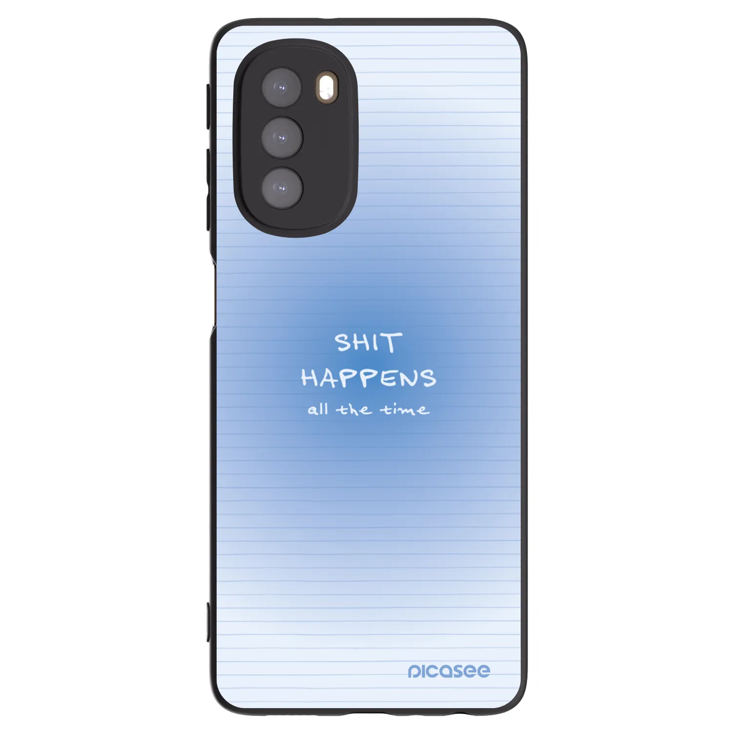 Picasee silikonski črni ovitek za Motorola Moto G51 - Oops Memo