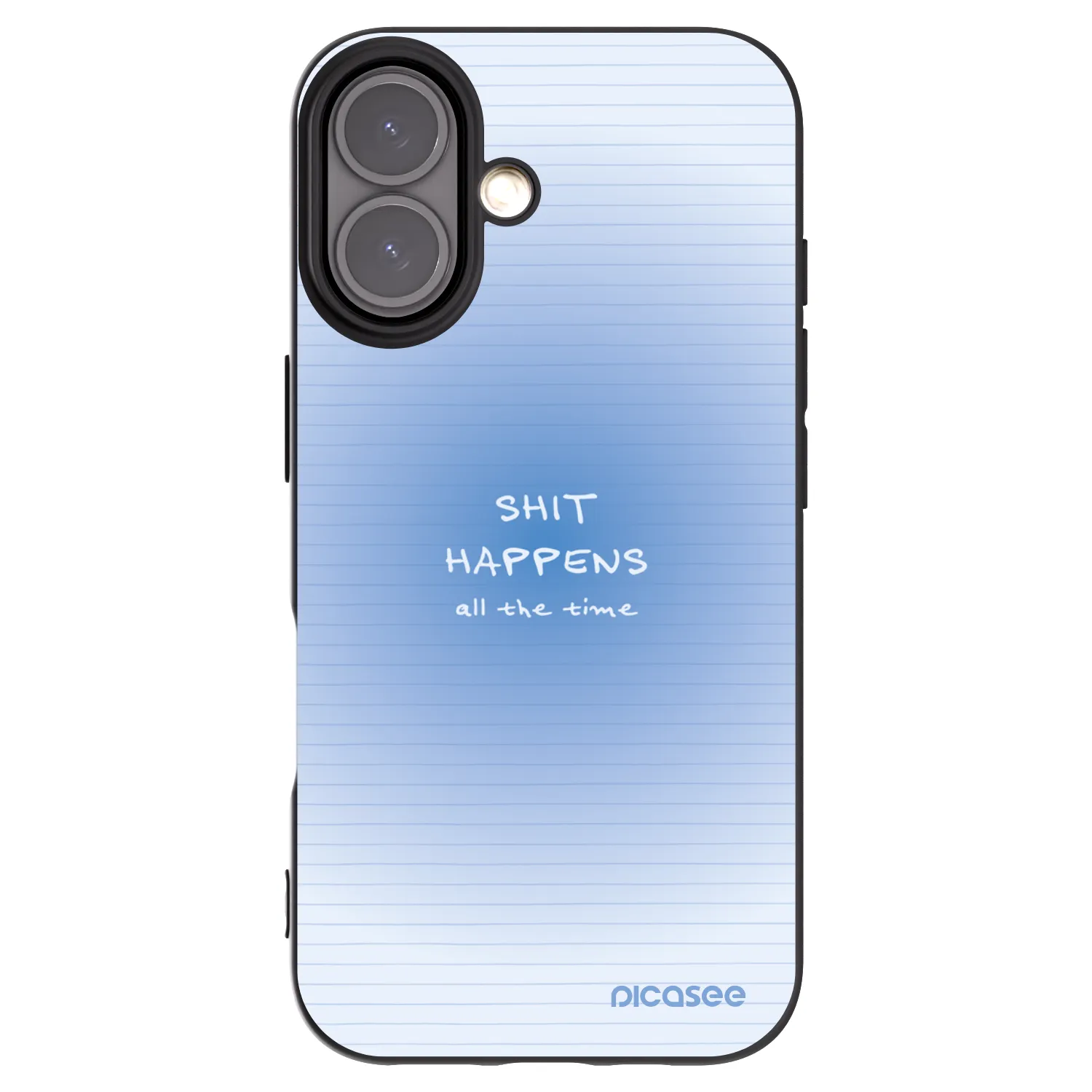 Picasee silikonski črni ovitek za Apple iPhone 16 - Oops Memo