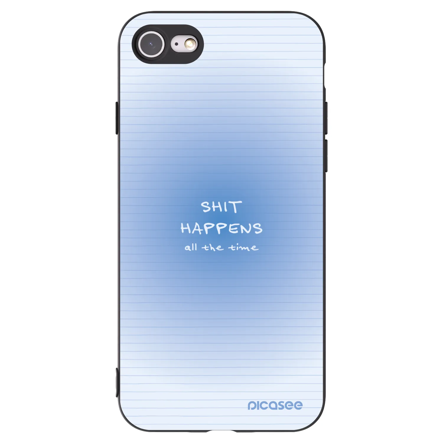 Picasee silikonski črni ovitek za Apple iPhone 8 - Oops Memo
