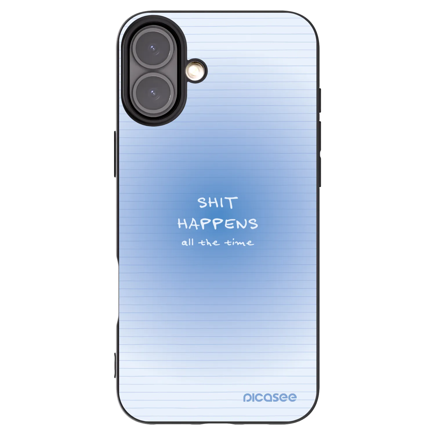 Picasee silikonski črni ovitek za Apple iPhone 16 Plus - Oops Memo