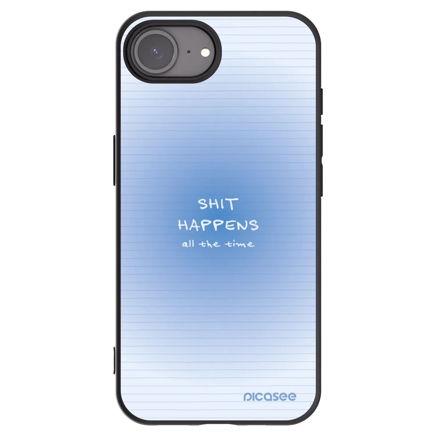 Picasee silikonski črni ovitek za Apple iPhone 17e - Oops Memo
