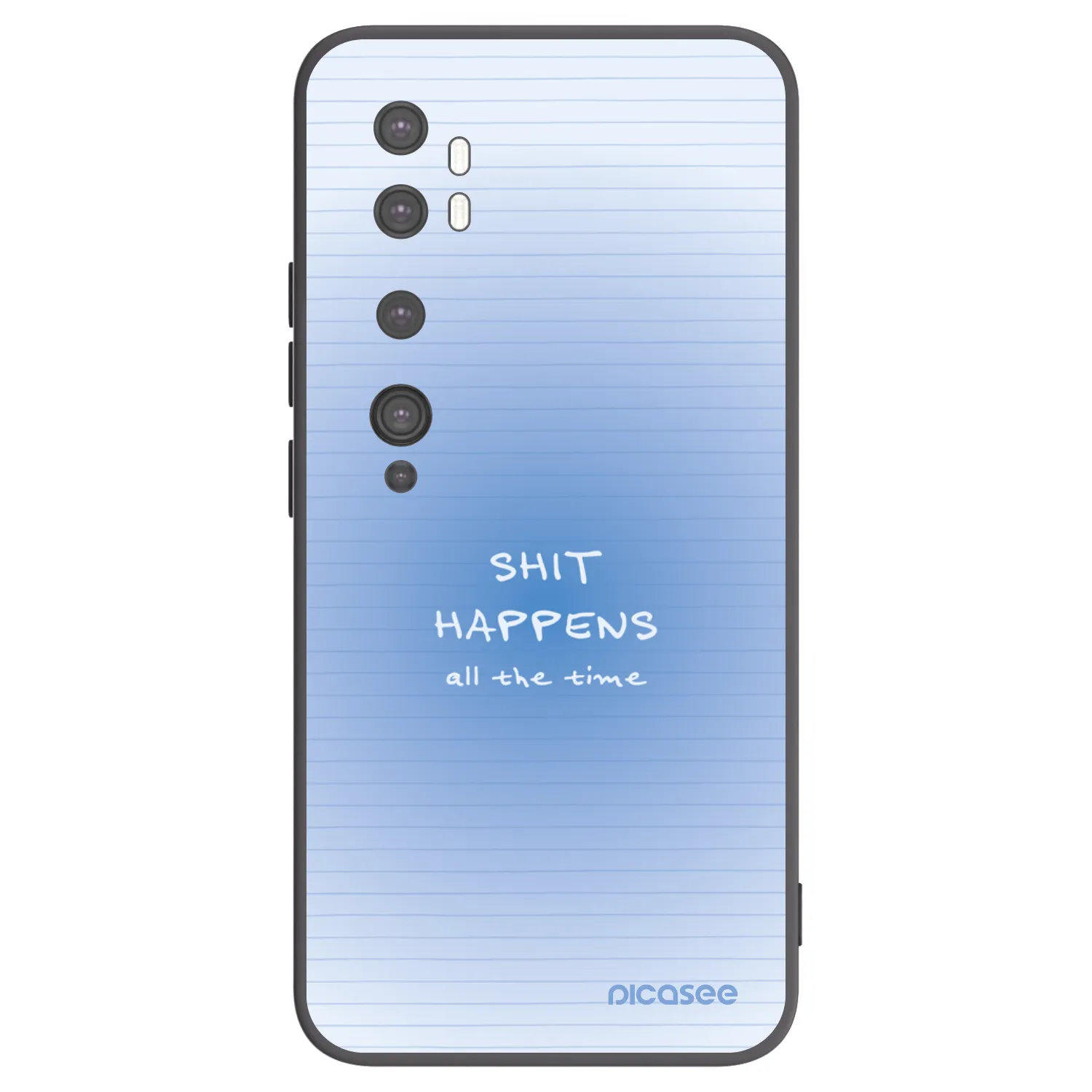 Picasee silikonski črni ovitek za Xiaomi Mi Note 10 (Pro) - Oops Memo