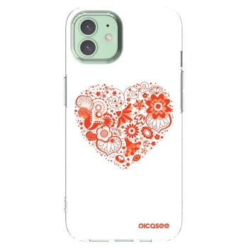 Picasee silikonski prozorni ovitek za Apple iPhone 12 Pro - Big heart