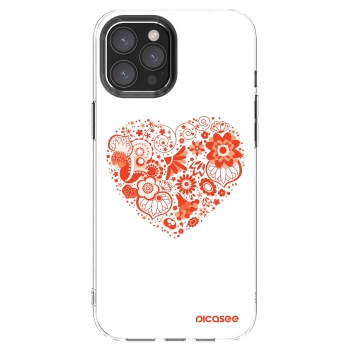 Picasee silikonski prozorni ovitek za Apple iPhone 12 Pro Max - Big heart