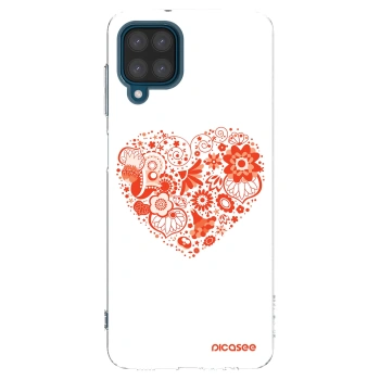 Picasee silikonski prozorni ovitek za Samsung Galaxy A12 A125F - Big heart