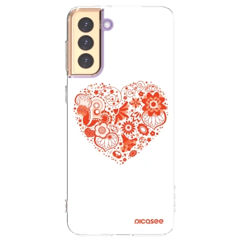 Picasee silikonski prozorni ovitek za Samsung Galaxy S21+ 5G G996F - Big heart