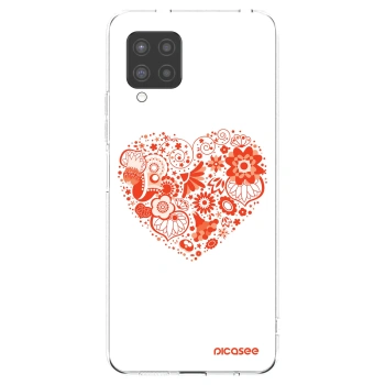 Picasee silikonski prozorni ovitek za Samsung Galaxy A42 A426B - Big heart