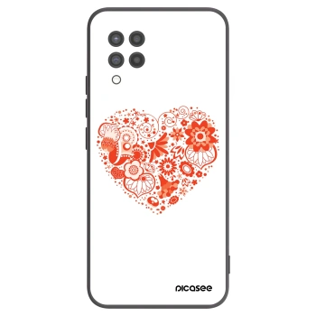 Picasee silikonski črni ovitek za Samsung Galaxy A42 A426B - Big heart